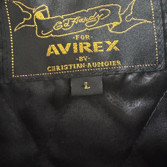 PRICE DROP: Top quality fitted leather ED HARDY/CHRISTIAN AUDIGIER for AVIREX, L - Picture 5 of 9